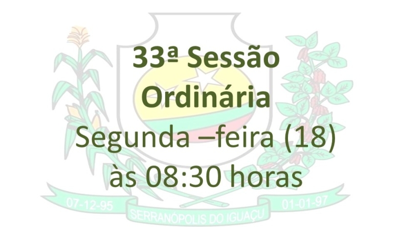 33ª Reunião Ordinária